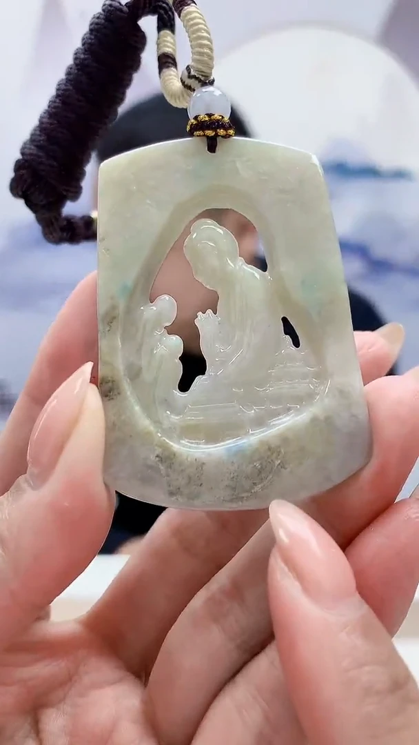 未镶嵌定制翡翠4898MM-毛货挂件101