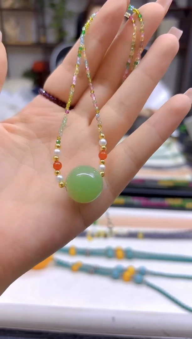 未镶嵌颈饰碧玺DIY款X510