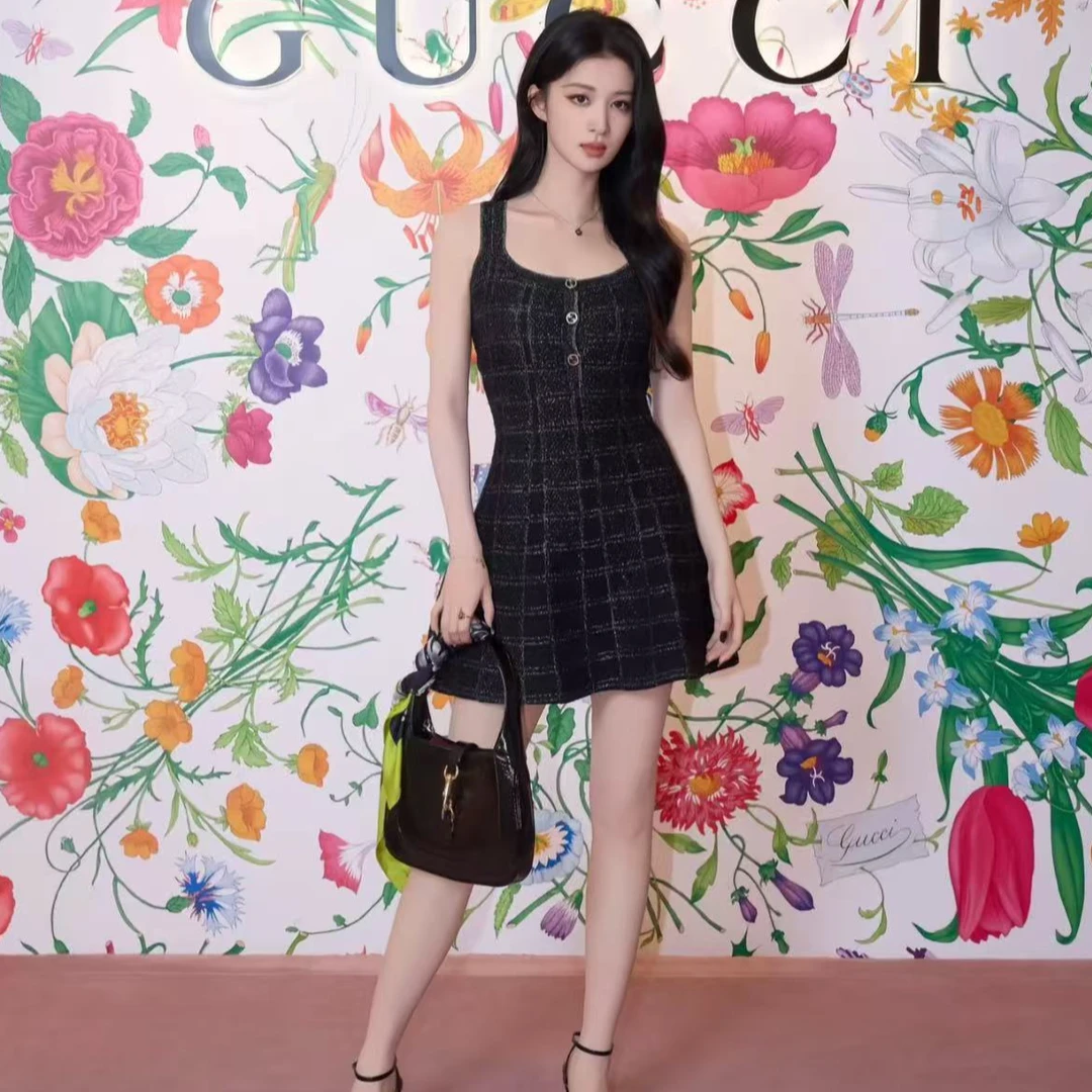 95新 GUCCI/古驰 麦殿/亮片衬衫和罩衫S码黑色/250406ZXYHR02