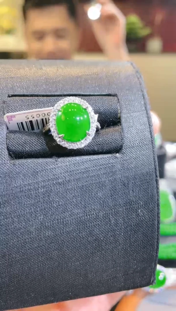 翡翠未镶嵌颈饰A3天然A货翡翠戒指