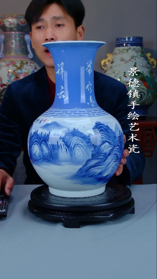 摆件陶瓷景德镇手工手绘陶瓷摆件45