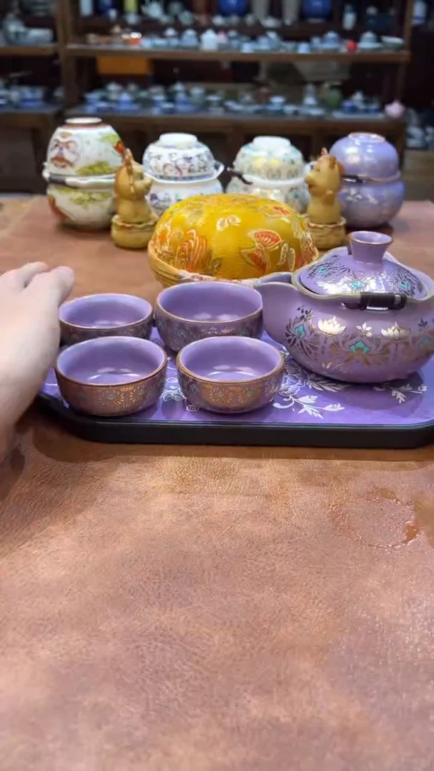 真的很便宜会开片的旅行茶具