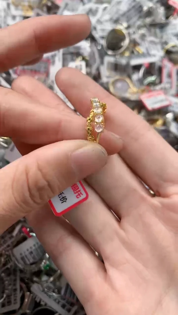 银S925镶嵌戒指翡翠555----6