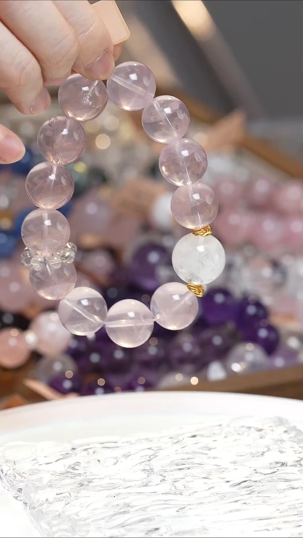 未镶嵌手串水晶粉水晶手串·MM0026JAN021L386