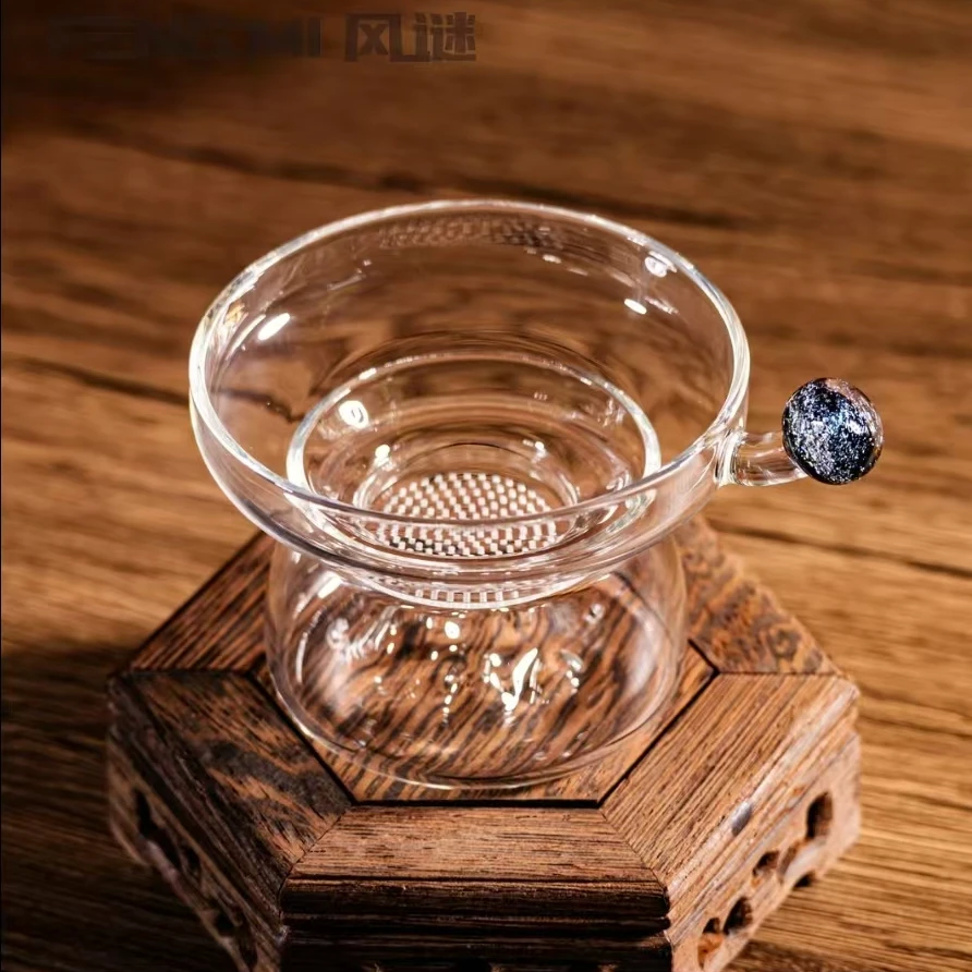 FENGMI/风谜璀璨观山茶漏透明一体式玻璃茶漏高端茶器滤茶器