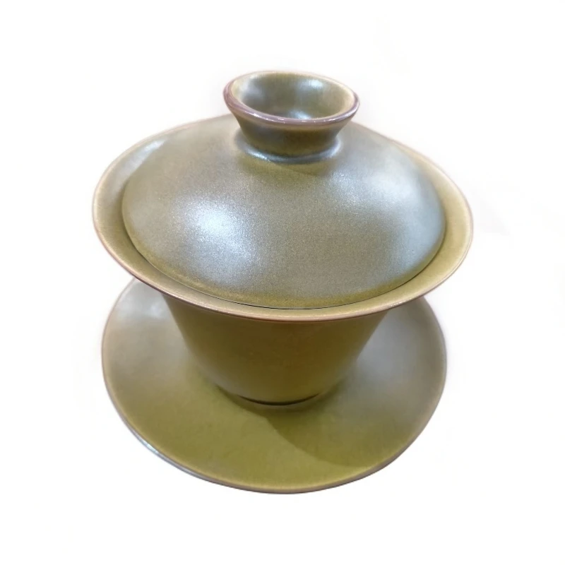 【国宾礼专属】景德镇陶瓷茶叶末釉盖碗