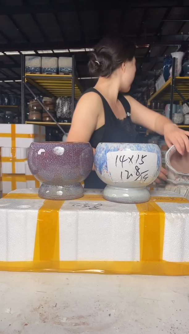 宜兴紫砂粗陶花盆14/15