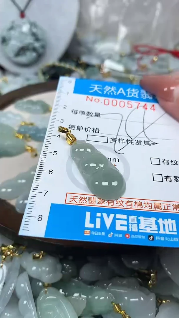 翡翠未镶嵌颈饰净货挂件-5744