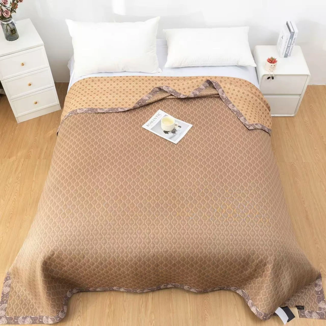 【秋雅】2.3*2.5M高端A类舒适柔软亲肤透气可机洗四季通用双面床盖