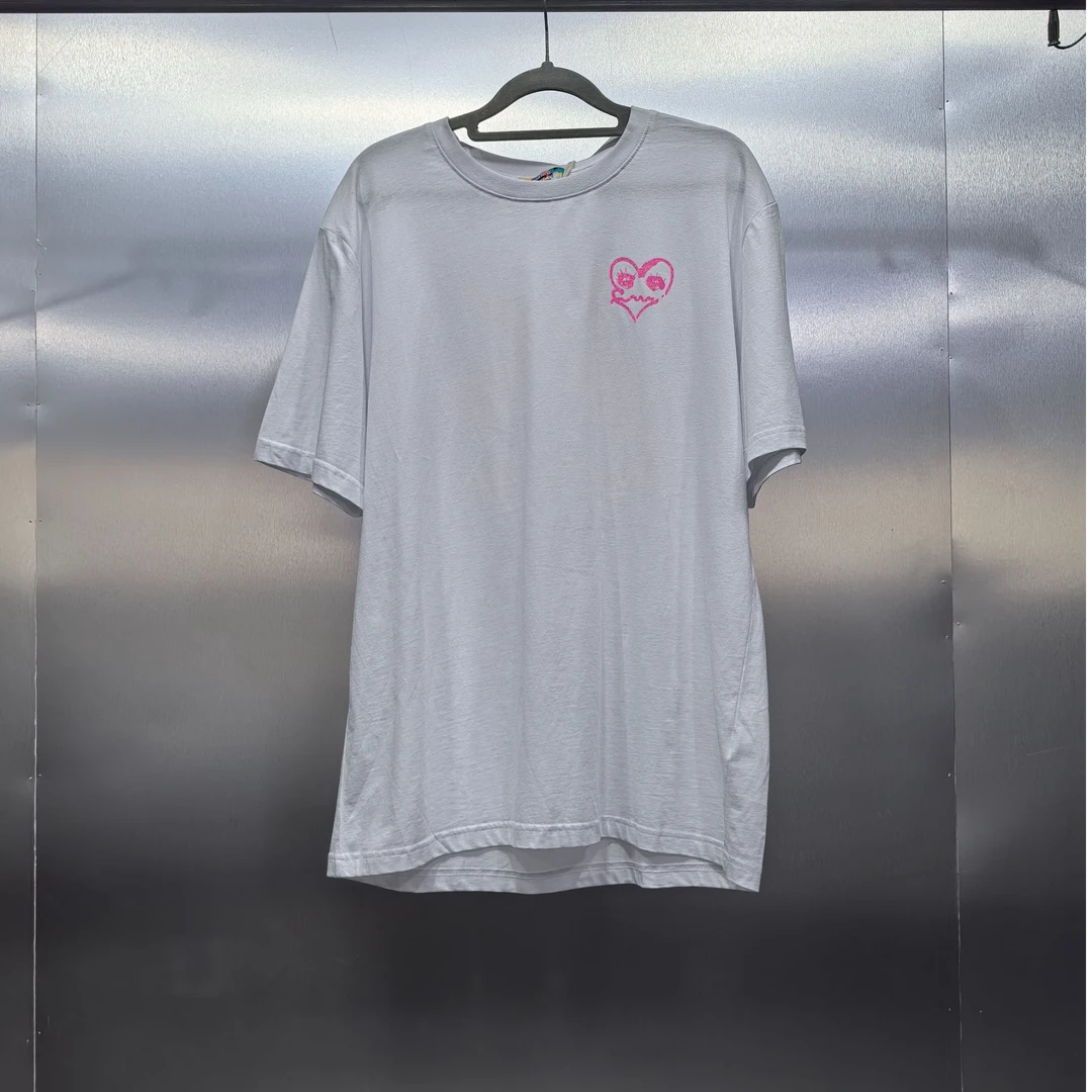 C02-31222-MAN夏季后背眉眼爱心印花时尚圆领半袖