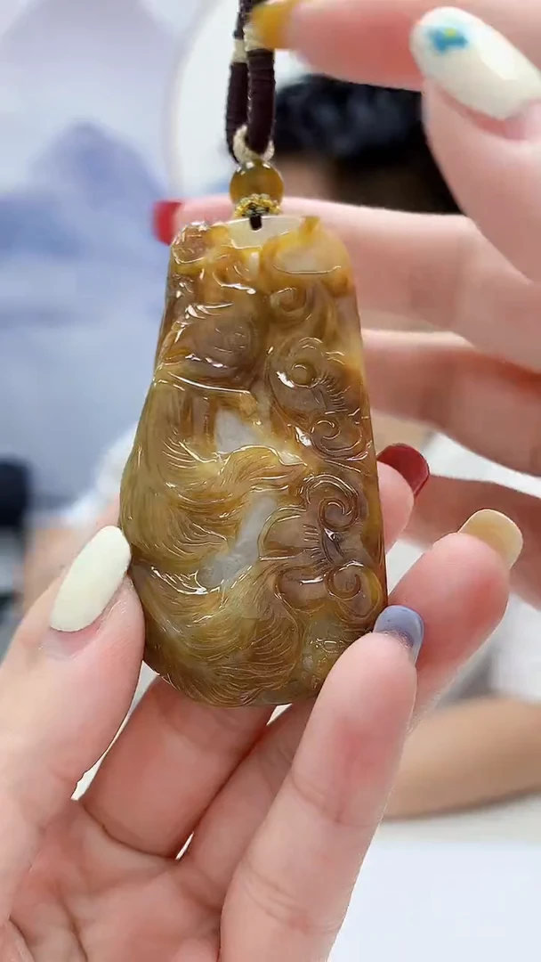 定制翡翠未镶嵌5028lr-毛货挂件133