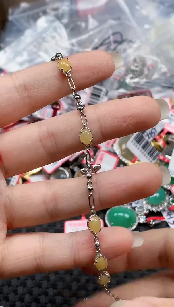 银S925镶嵌戒指翡翠天然A货缅甸翡翠