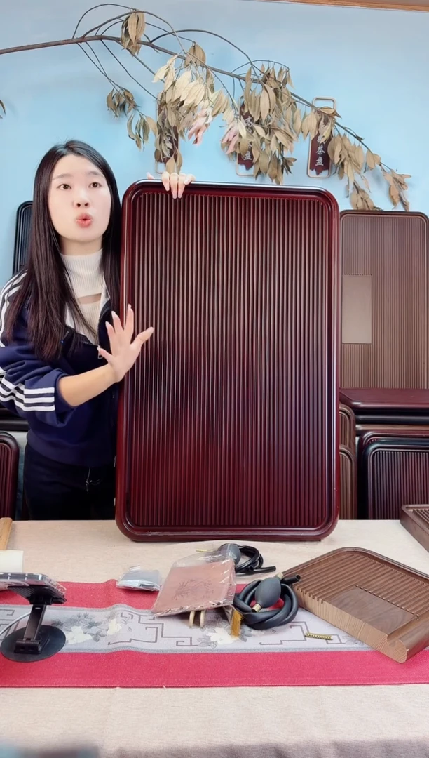 千川红色款式茶盘80*50*5