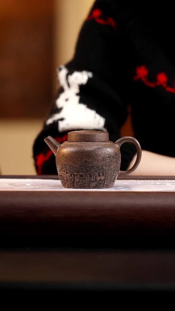 茶壶紫砂古紫泥汲泉三式