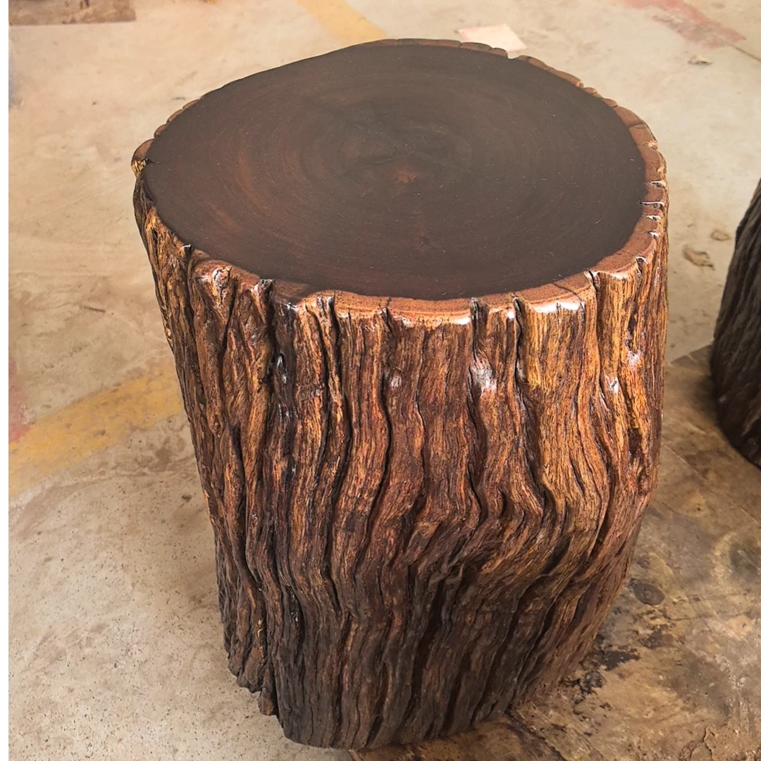 黑檀原木木墩 圆凳 直径35-40cm* 高45cm黑檀纯料木墩