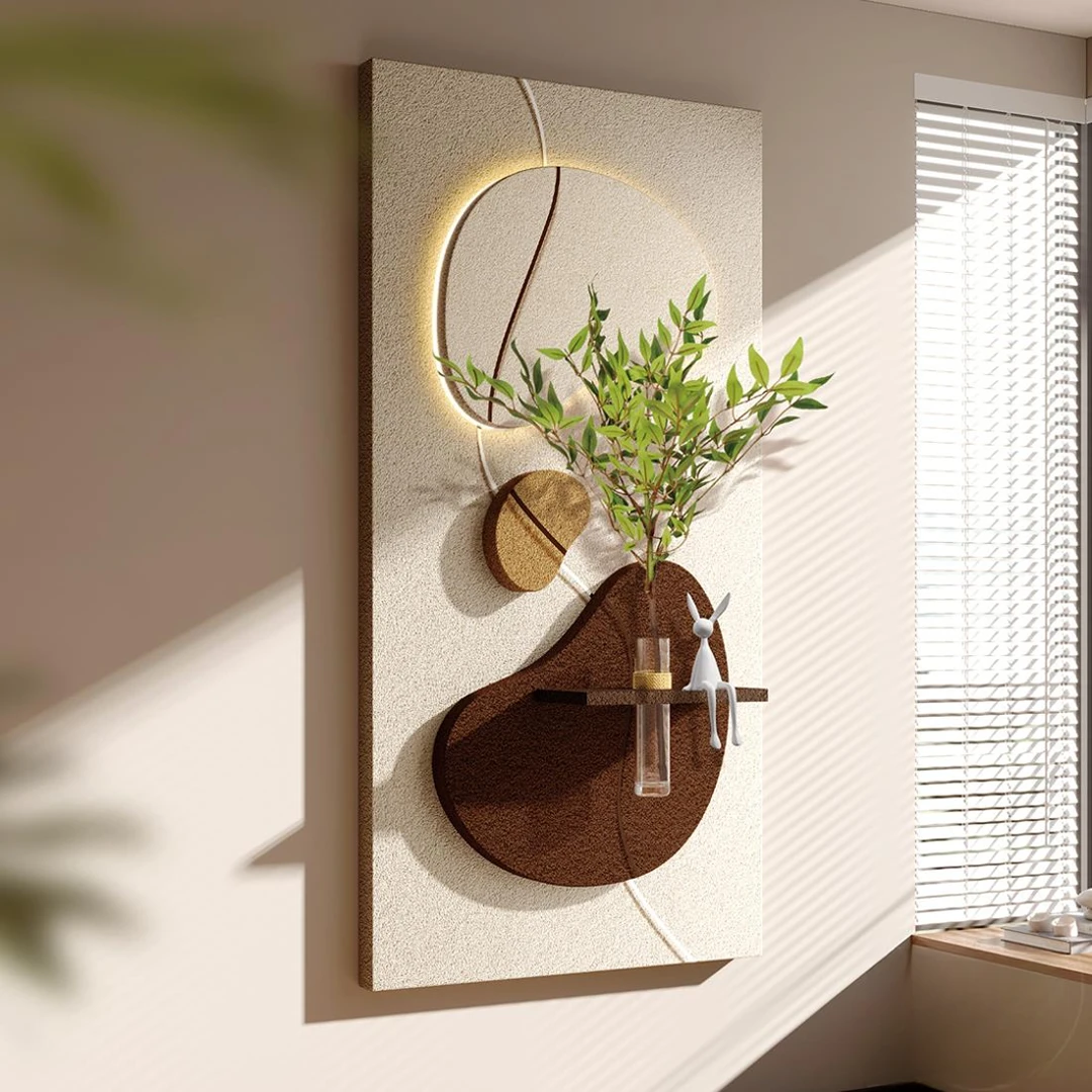 现代简约玄关装饰画轻奢高级感走廊过道挂画2025新款水培绿植壁画