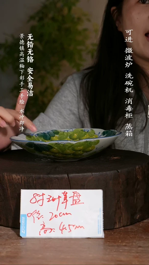 碗陶瓷景德镇高温瓷釉下彩手绘陶瓷