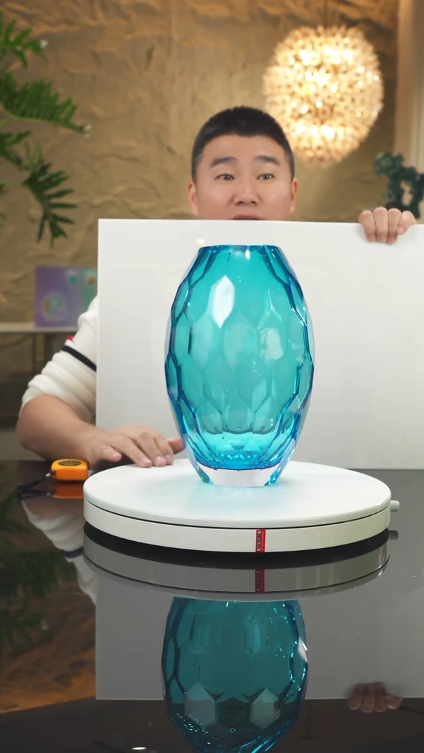 【闪购商品】瓷片福利蓝色切面花瓶