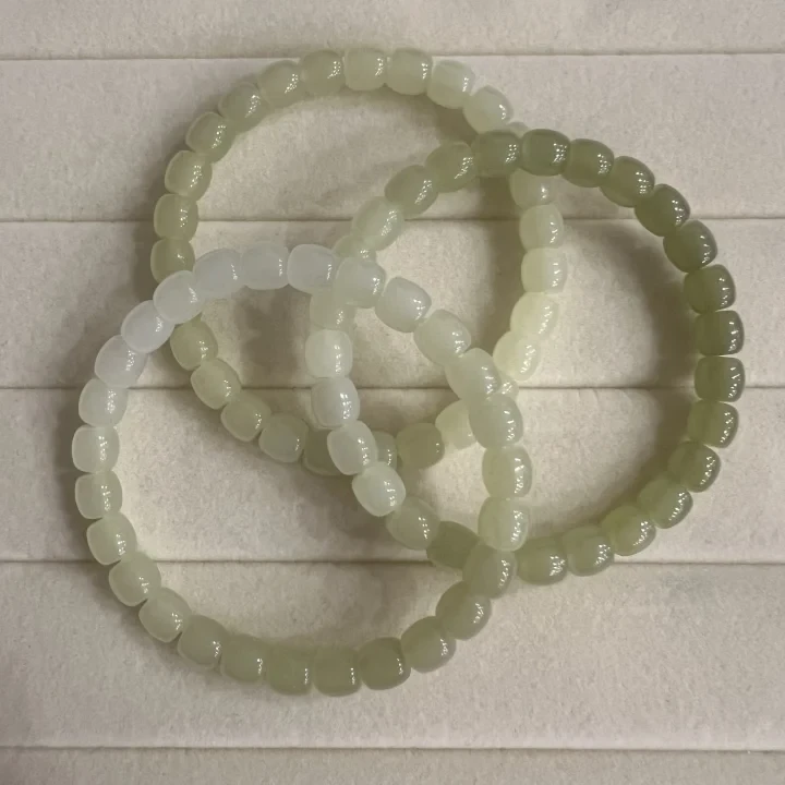 和田玉黄口渐变手串7mm多样性发一条-592033