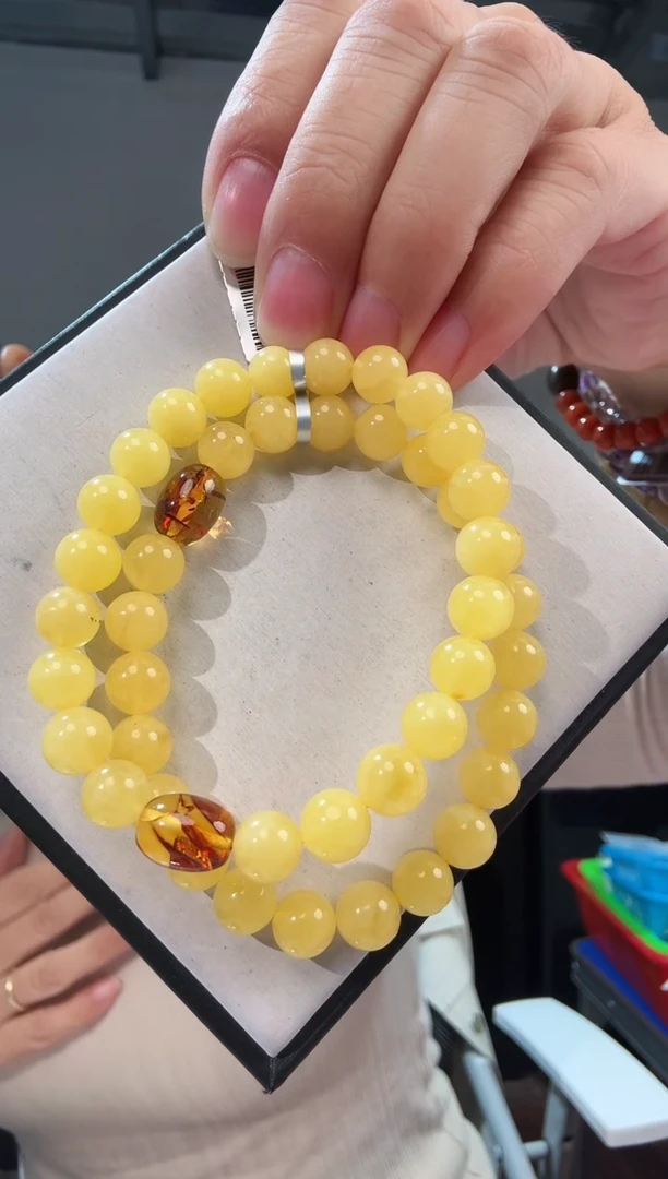 手链蜜蜡未镶嵌 优7745 约8mm 多样性发一件