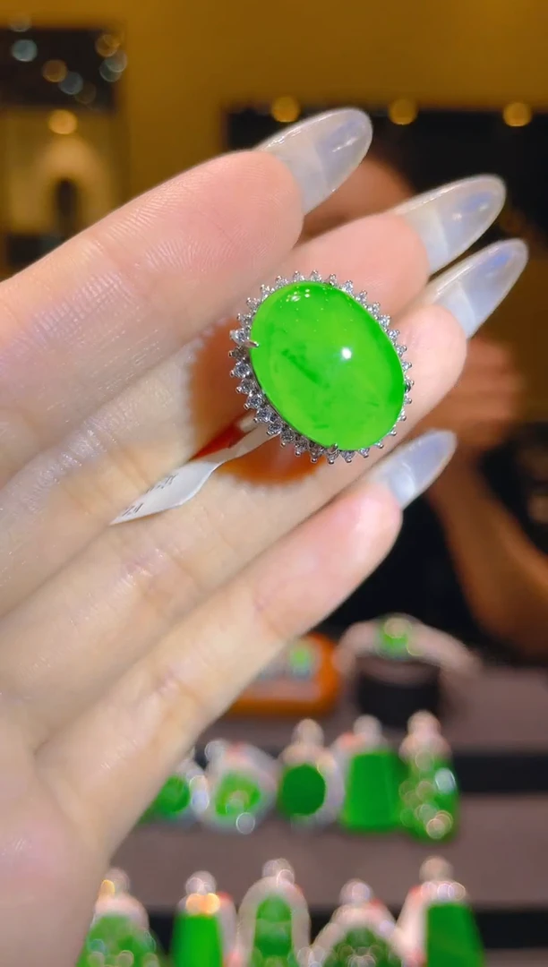 翡翠银S925镶嵌吊坠(不含链)A25