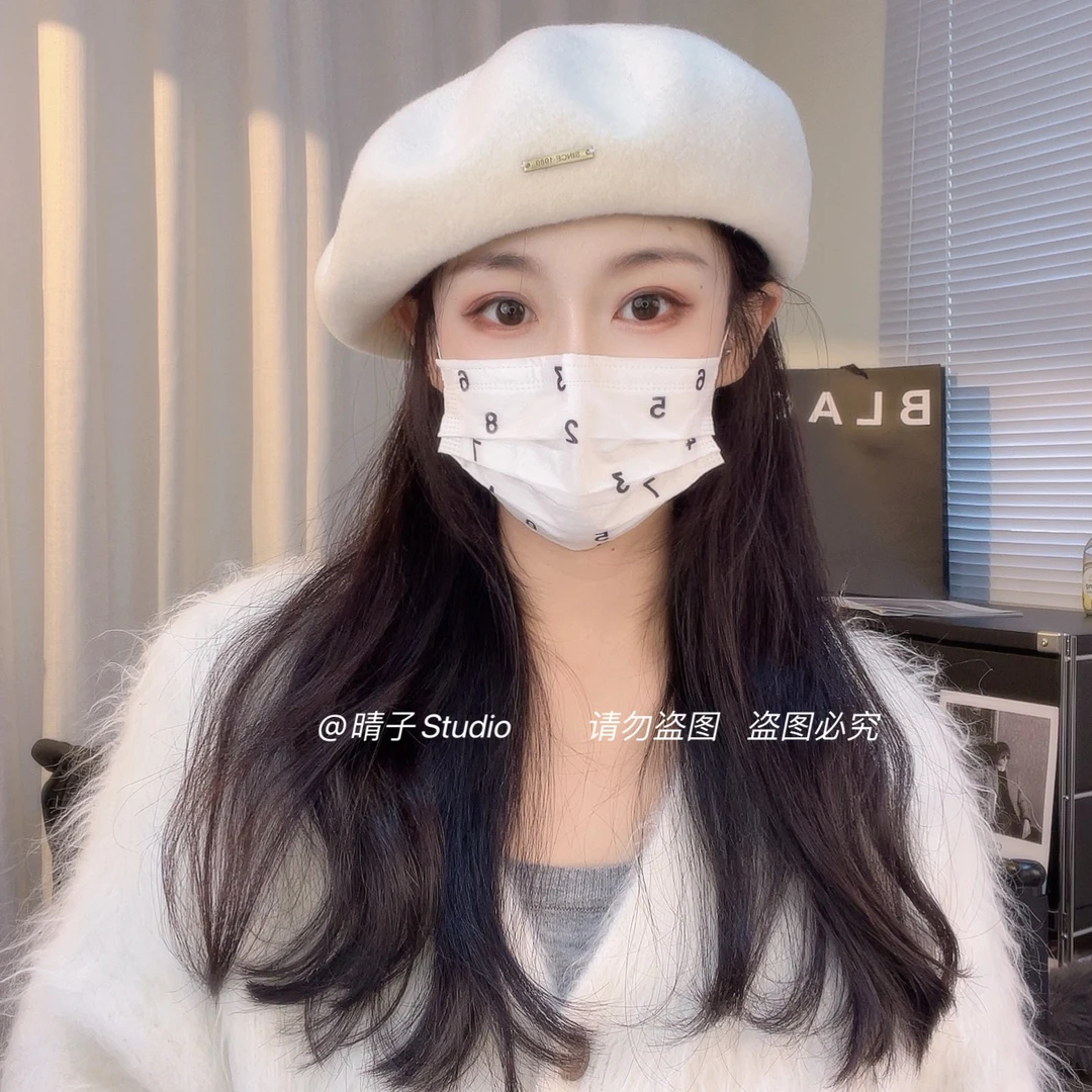晴子 原创高品质加大版100羊毛贝雷帽大头围方圆脸显脸小画家帽