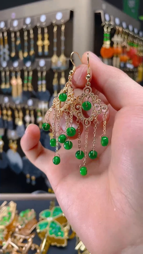 【闪购商品】翡翠耳饰合金0122翡翠饰品