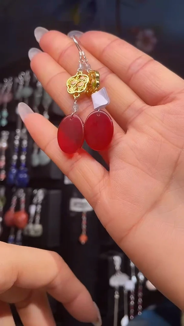 银S925镶嵌耳饰紫晶女**霁 女巫秋霁