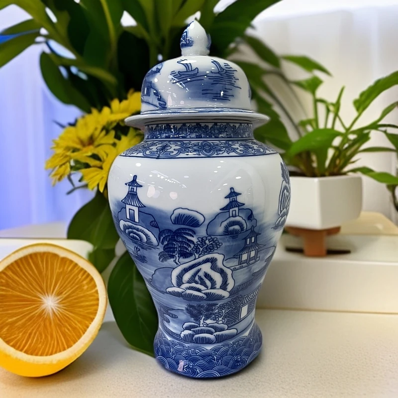 景德镇高温陶瓷摆件花瓶 将军罐