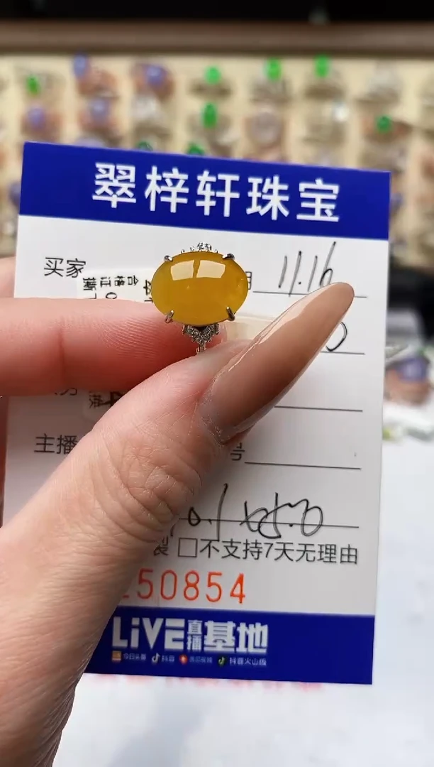 银S925镶嵌戒指翡翠0854