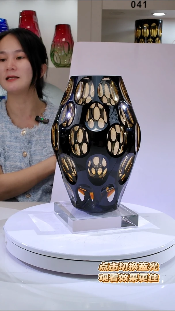 琉璃黑金秘境花瓶