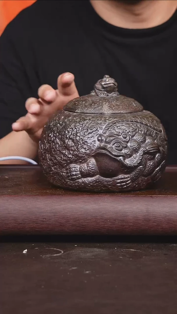 茶壶紫砂柴烧 茶叶罐