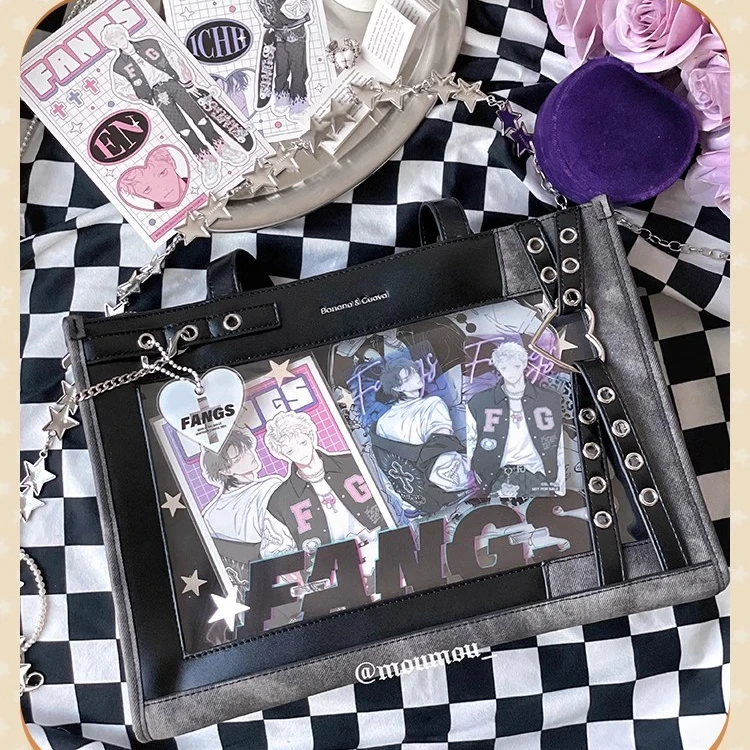 【模玩熊】香蕉家原创设计捕梦画廊双面小卡链大食量痛包斜挎手提包