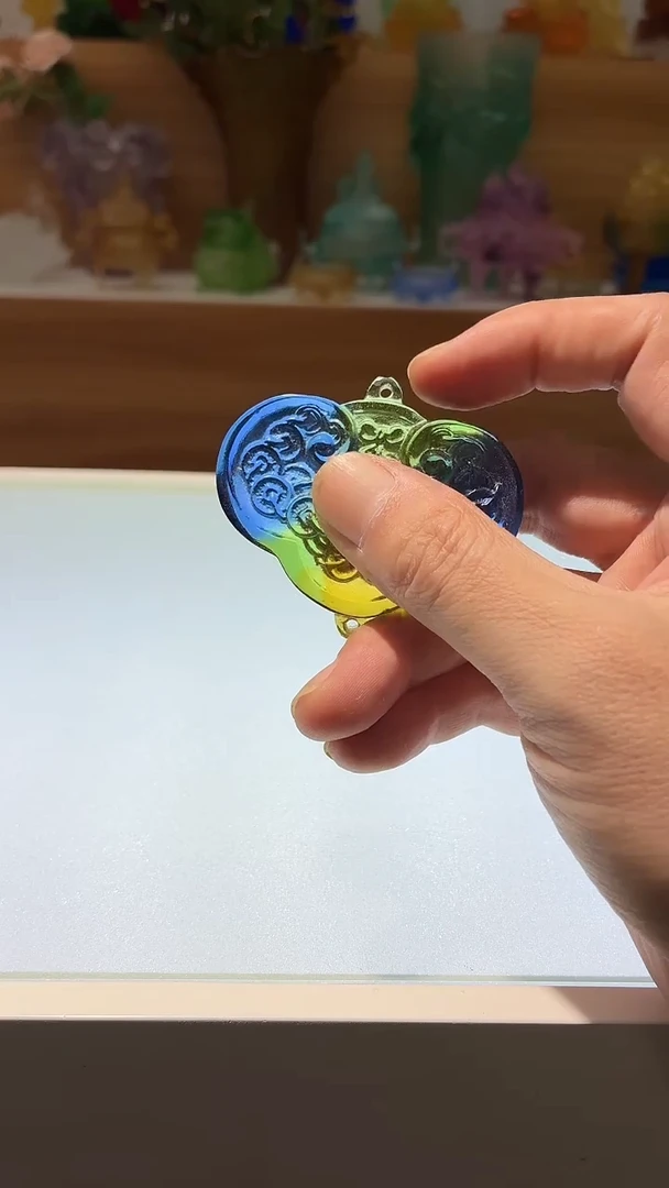 琉璃手工艺品彩色小香插（微瑕）