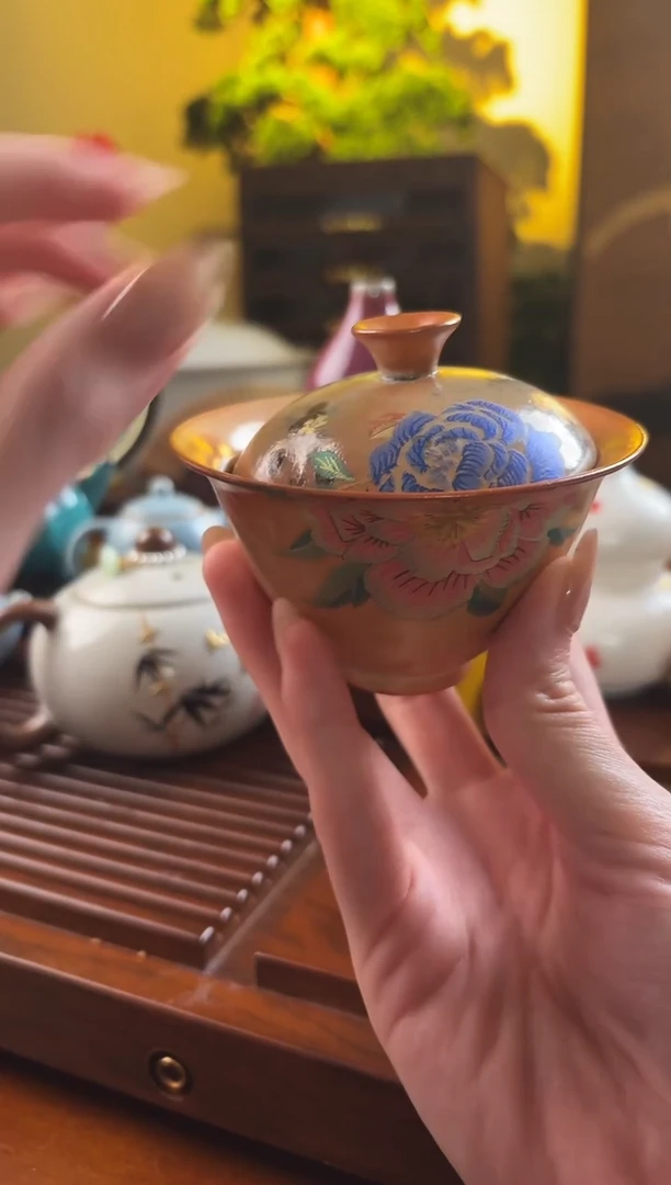志野盖碗