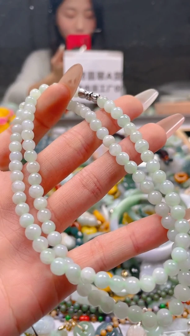 【闪购商品】翡翠颈饰未镶嵌5-6MM/C/翡翠A货一图一物