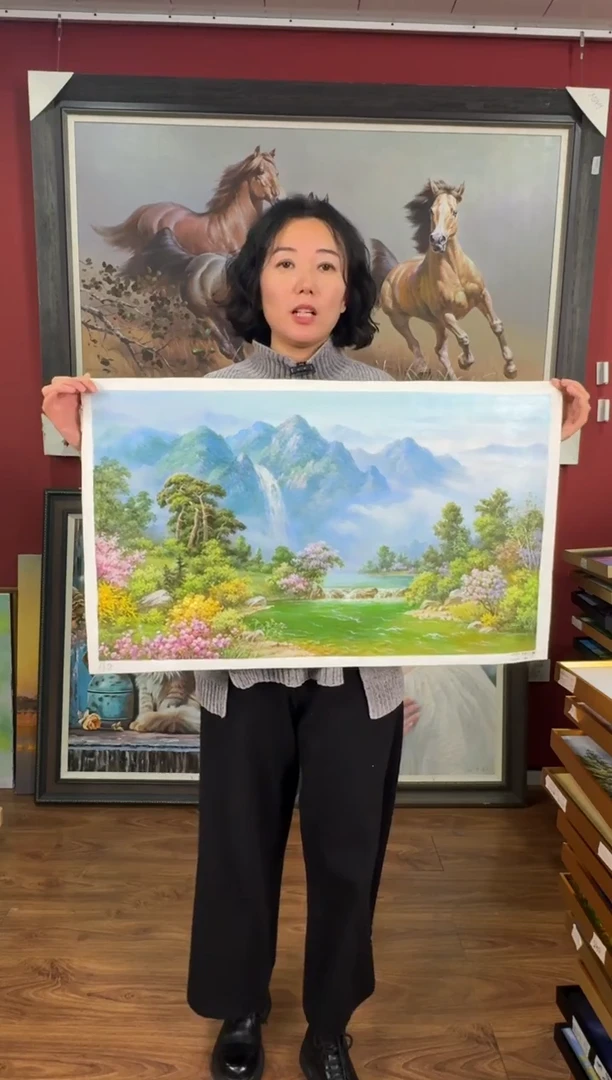 油画【20号】约50*70cm丨朝鲜原创纯手绘孤品油画丨顺丰包邮