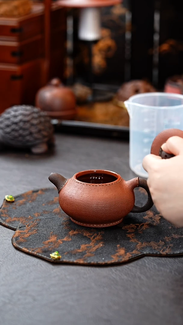 茶杯紫砂皮革茶壶杯