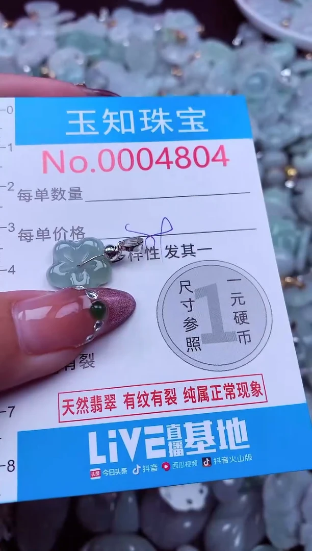 吊坠(不含链)未镶嵌翡翠4804