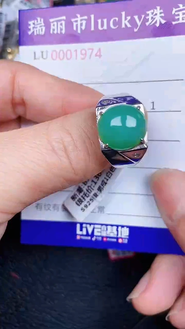 颈饰银S925镶嵌翡翠1974