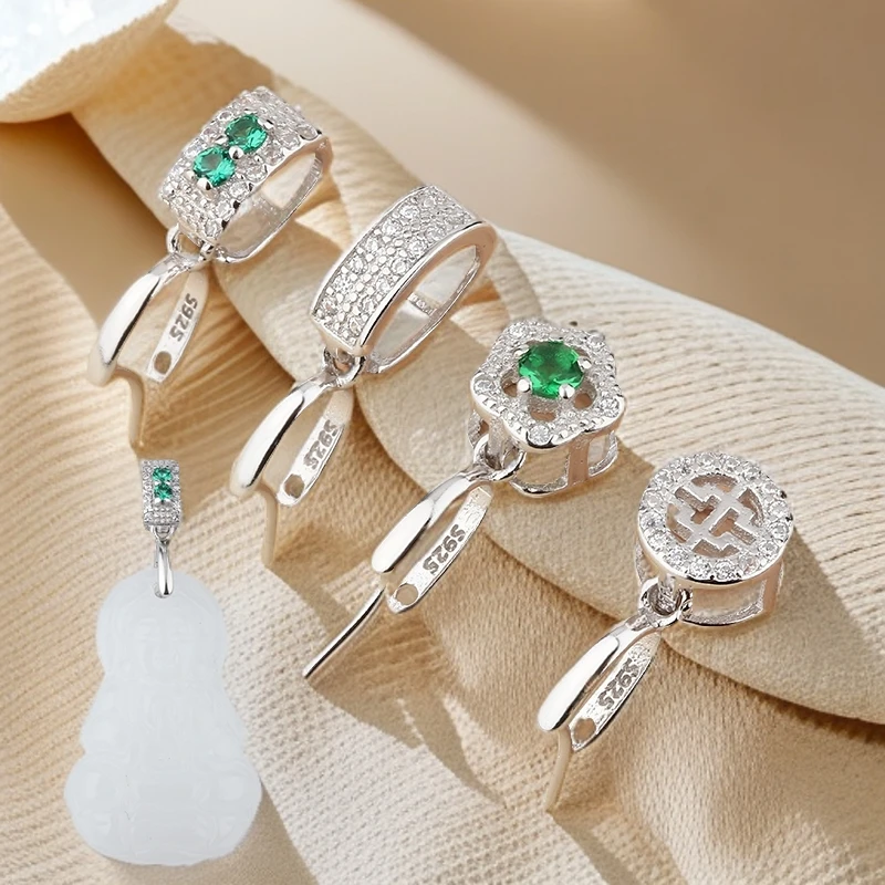 925银银制品 3-5mm夹扣瓜子扣配件万能扣头挂件连接扣简约时尚