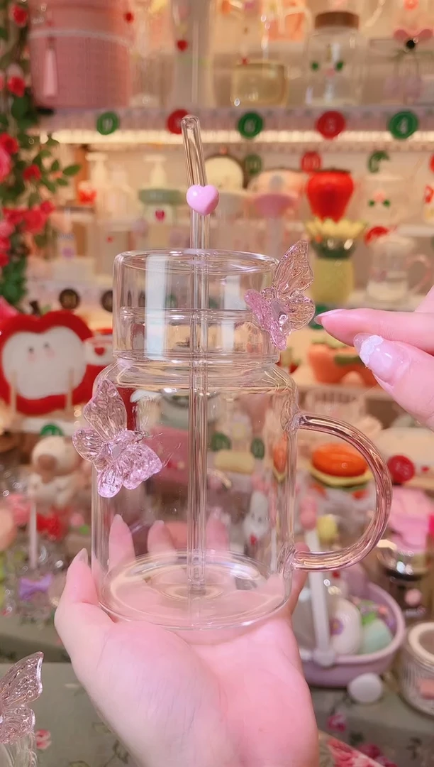 摆件品质好发货快放心拍！手柄吸管杯