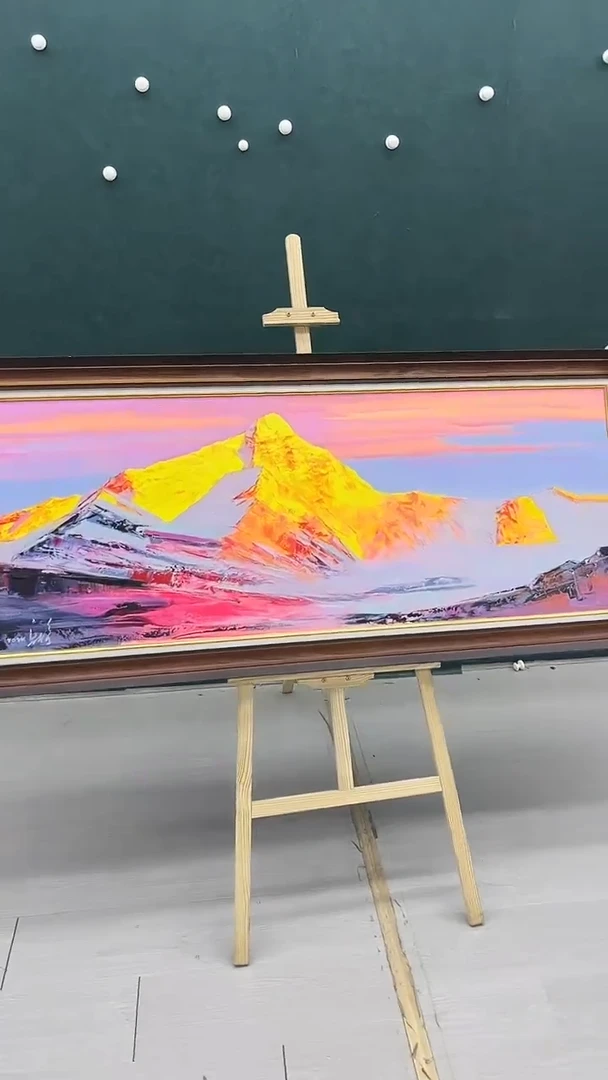 油画梁静-60x160-金山-带框