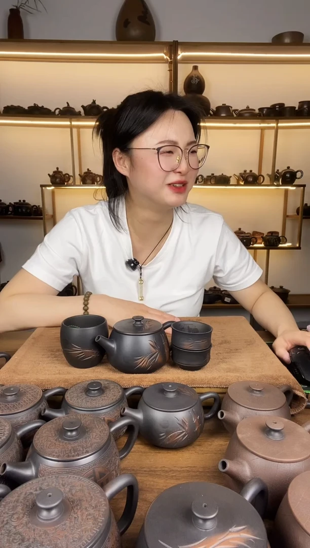 建水紫陶竹子300cc+2客杯