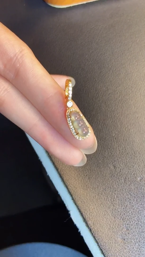 吊坠(不含链)银S925镶嵌翡翠1