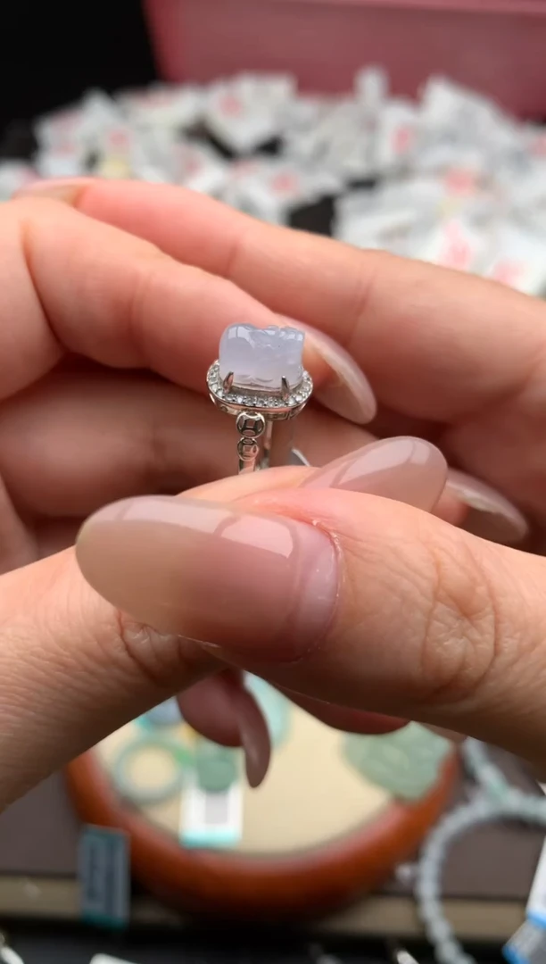 【闪购商品】翡翠戒指银S925镶嵌  一