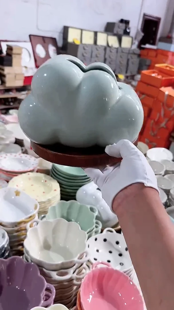 碗浅蓝云朵 微瑕凑满20元包邮