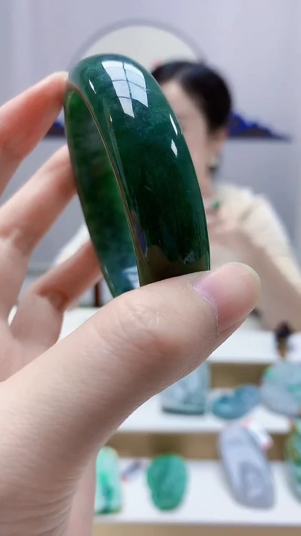 未镶嵌定制翡翠爱*4852zm-毛货手镯122（58圈）