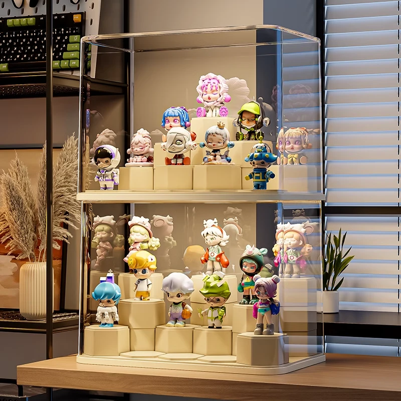 盲盒展示架收纳透明防尘亚克力手办积木展示柜泡泡玛特适用展示盒