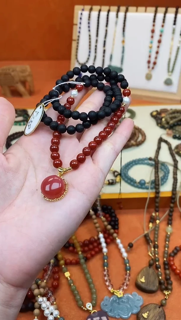 吊坠降真香未镶嵌降真香玛瑙项链